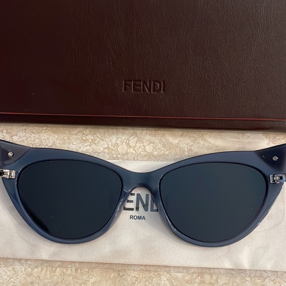 Fendi Blue Crystal Cat EyeSunglasses main image 9